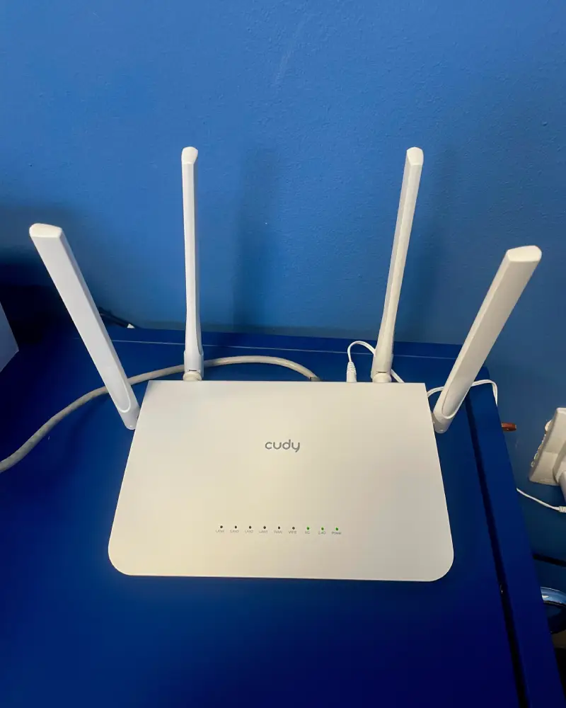 Cudy WR1300 Mesh ruter instaliran u mrežnom sistemu